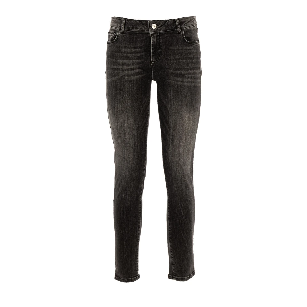 Fracomina Hoge Taille Skinny Jeans Gray Dames