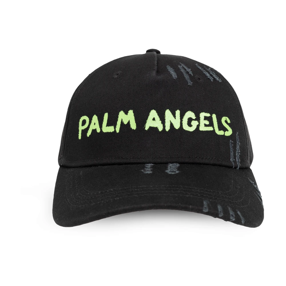 Palm Angels Baseballpet met logo Black Heren