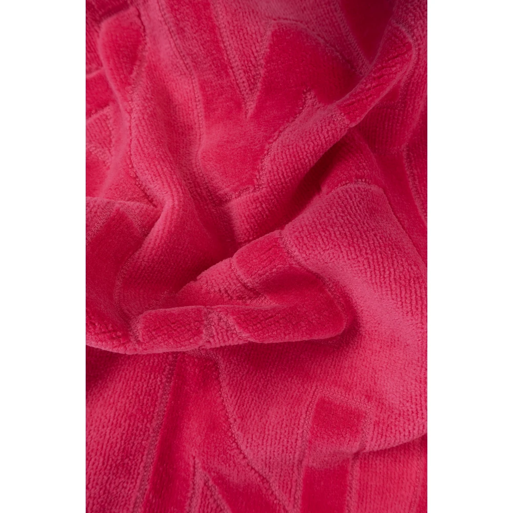 Balmain Strandhanddoek met logo Pink Heren