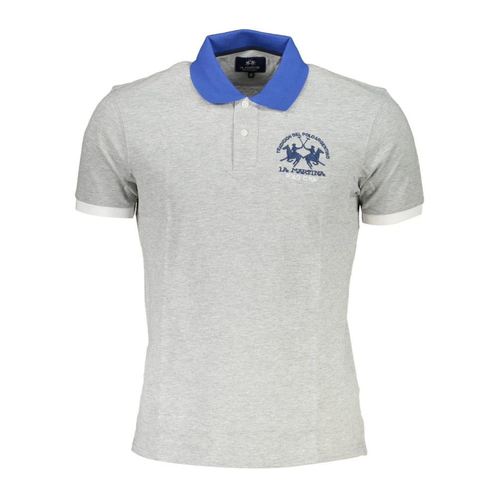 LA MARTINA Grijze Polo Shirt Korte Mouwen Heren Gray Heren