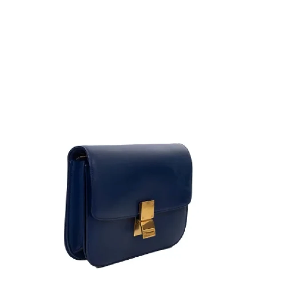 Celine Vintage Pre-owned Leather celine-bags Blue Dames