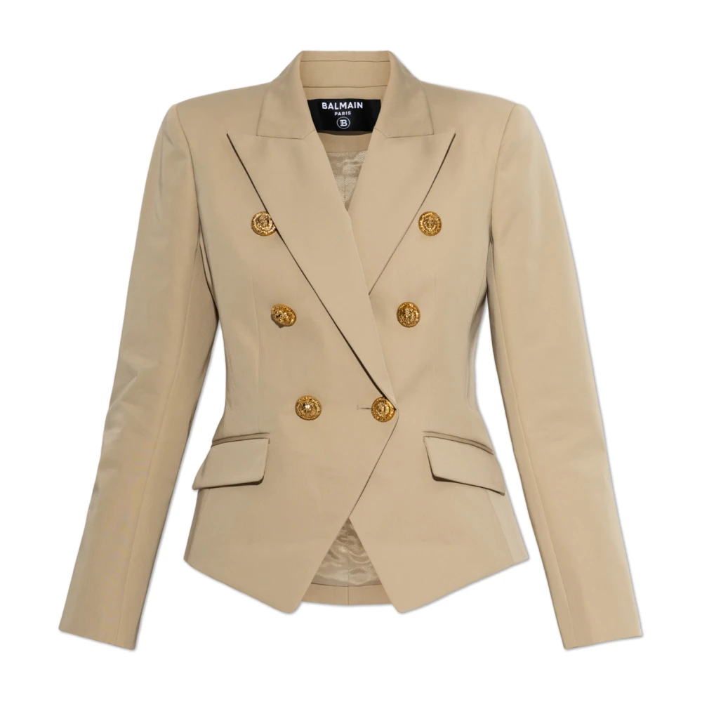 Balmain Women's Beige Six-Button Blazer - Blazers - S - Jackets