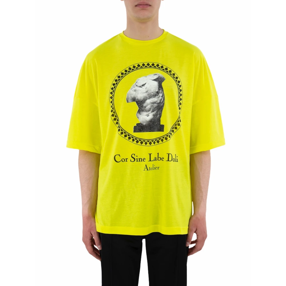 Corsinelabedoli Korte mouw T-shirt Yellow Heren