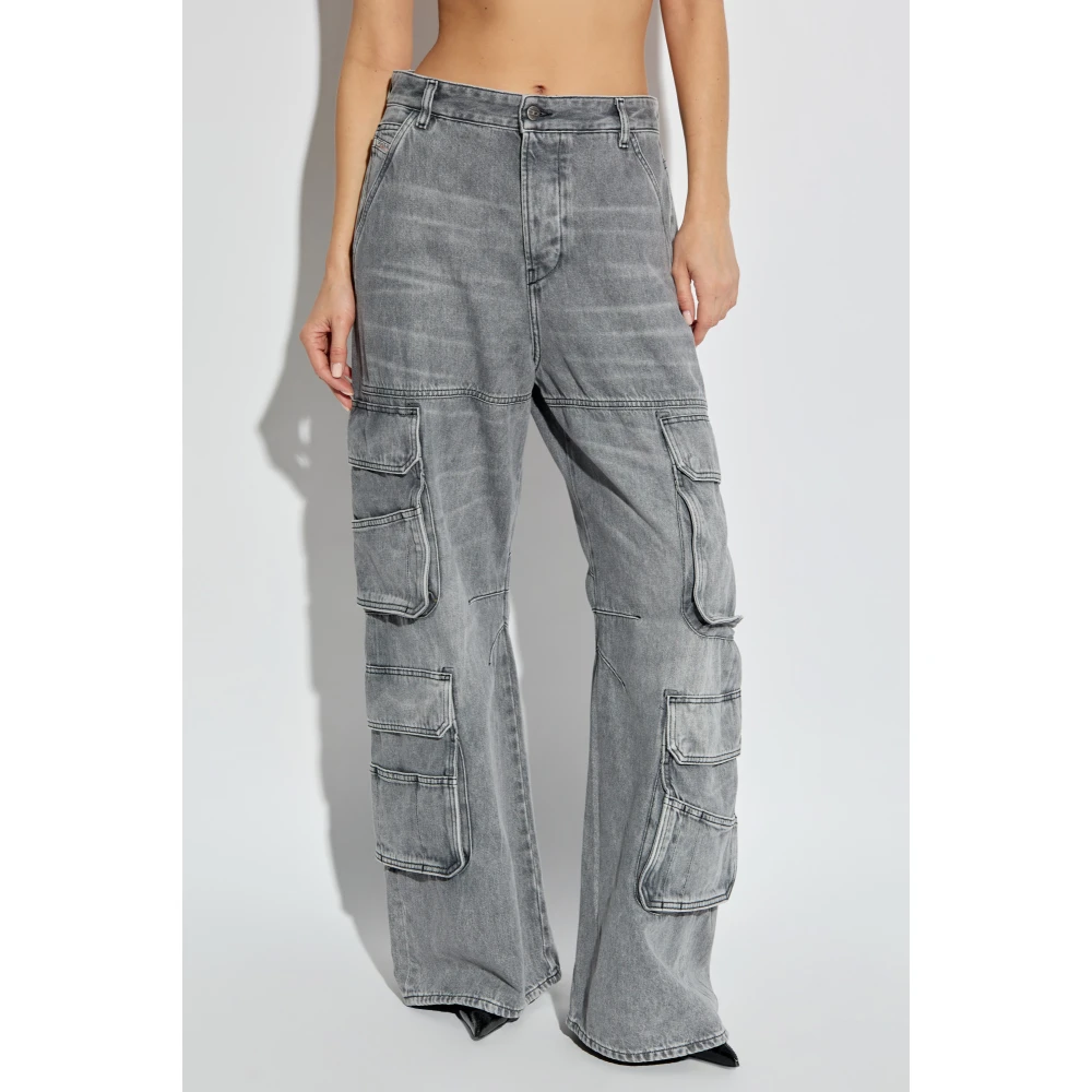 Diesel Jeans D-Sire-Cargo L.32 Gray Dames