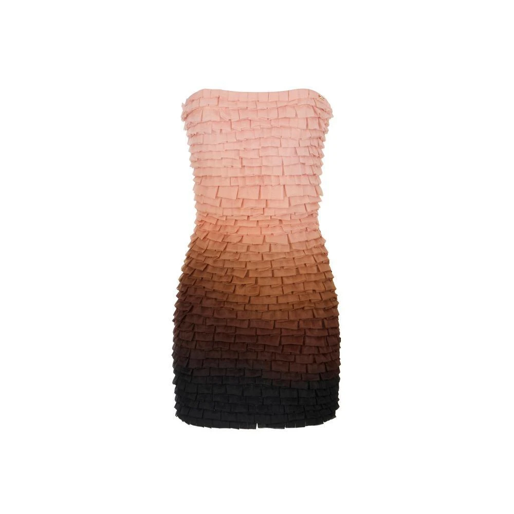 Elisabetta Franchi Multicolor Mini Dress In Tulle - Female - Party Dresses - M - Dresses