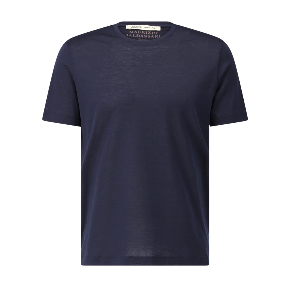 Maurizio Baldassari Zijden Blend T-shirt Blue Heren