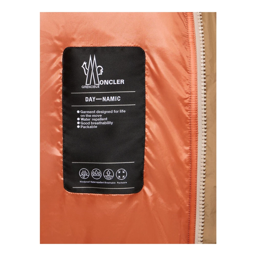 Moncler Dynamische Rutor-jas met Alcantara-details Beige Heren