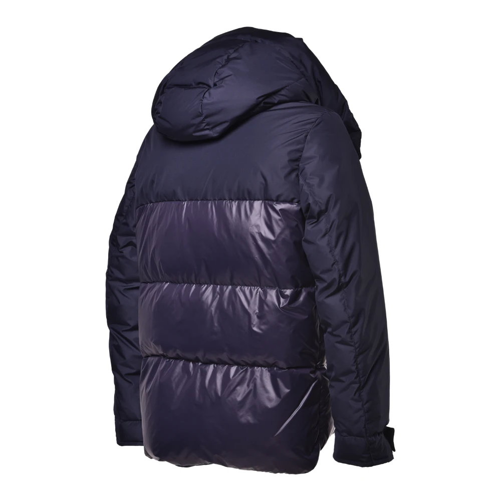 Baldinini Down jacket in blue nylon Blue Heren