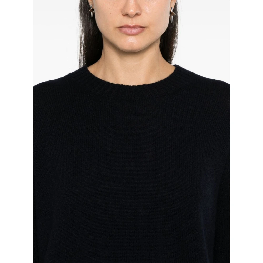 allude Midnight Blue Cashmere Sweater Blue Dames
