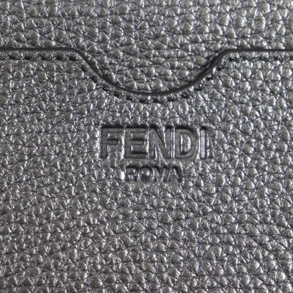 Fendi Vintage Pre-owned Leather shoulder-bags Gray Heren