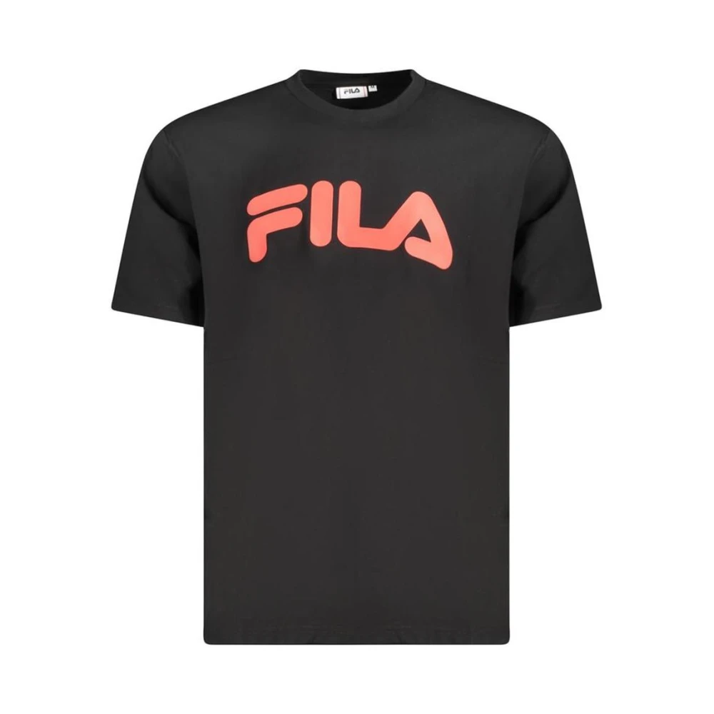 Fila Men's Black Cotton Crew Neck T-Shirt