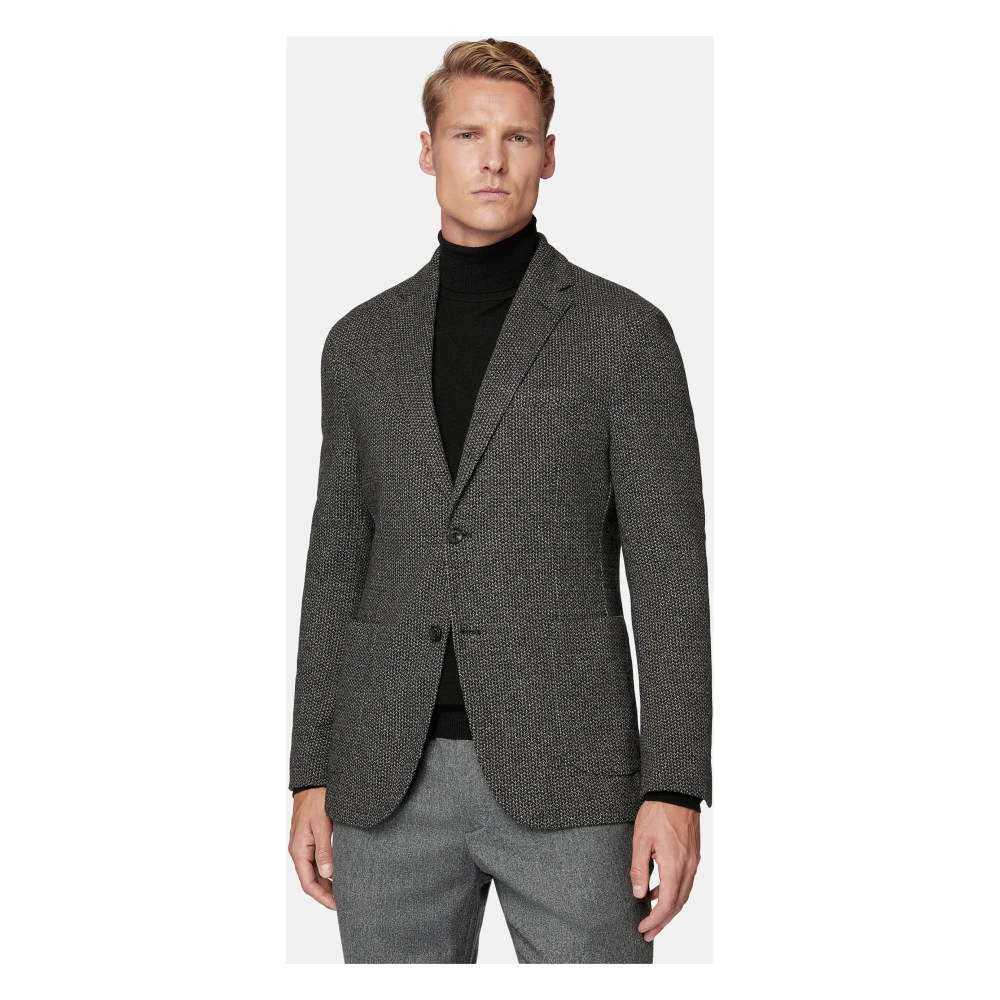 Boggi Milano B Jersey Katoenen Blend Jas Gray Heren
