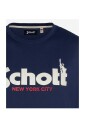 tshirt-en-coton-logo-bleu-col-rond