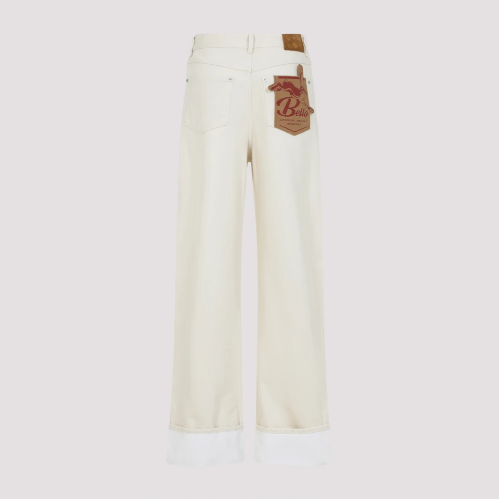 Bottega Veneta Klassieke Denim Broek voor Dagelijks Gebruik Beige Dames