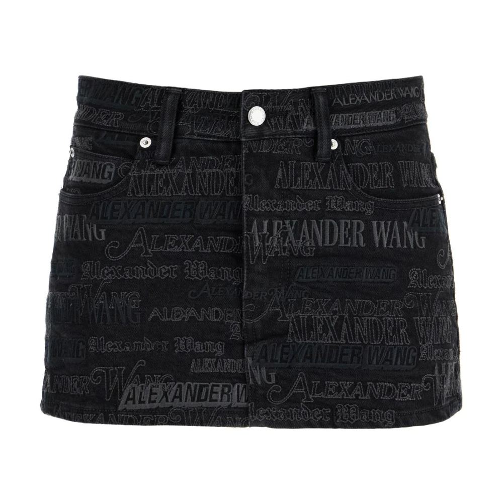 Alexander wang Geborduurde Mini Rok Black Dames