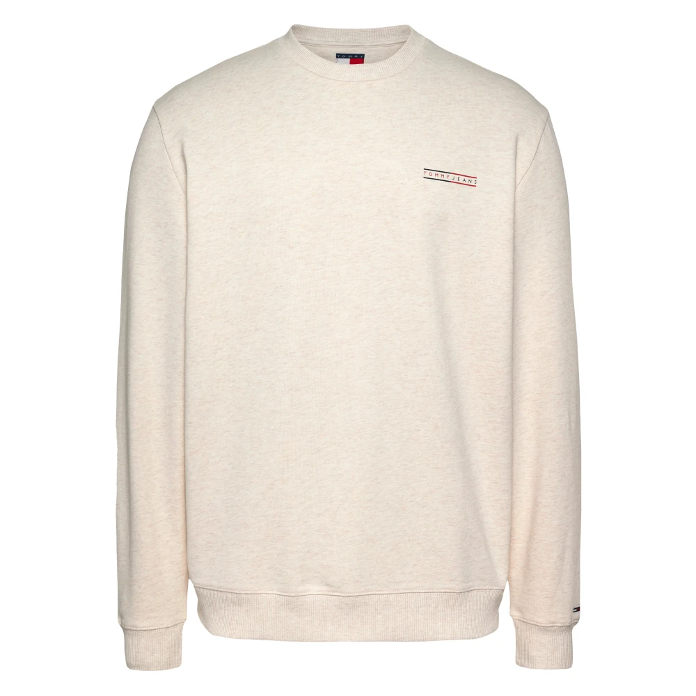Tommy Jeans Beige Sweatshirts, Male, L, Knit Jumper