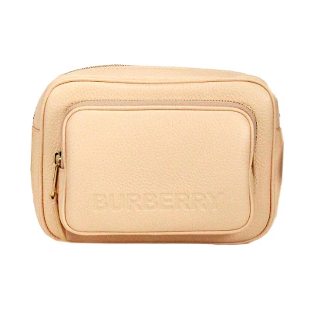 Burberry Korrelig leren cameratas Crossbody tas Beige Dames