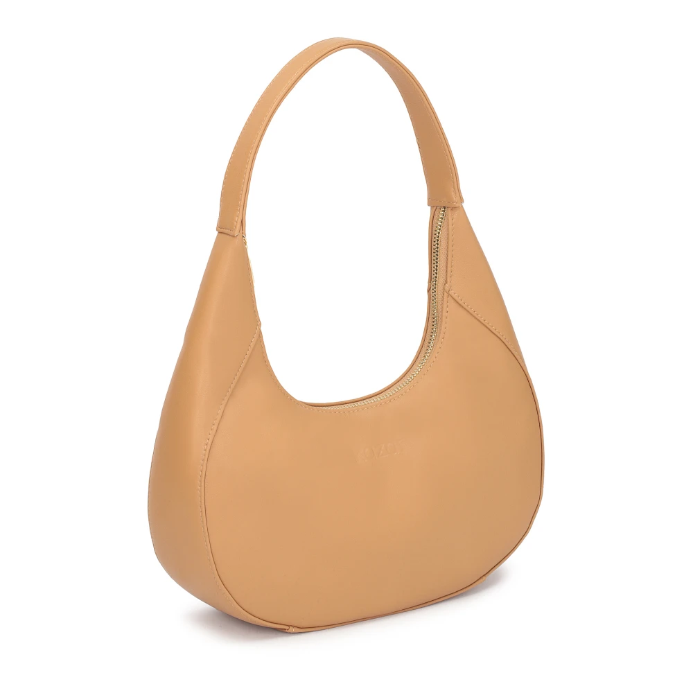 Kazar Lichtbruine leren halvemaan tas Brown Dames