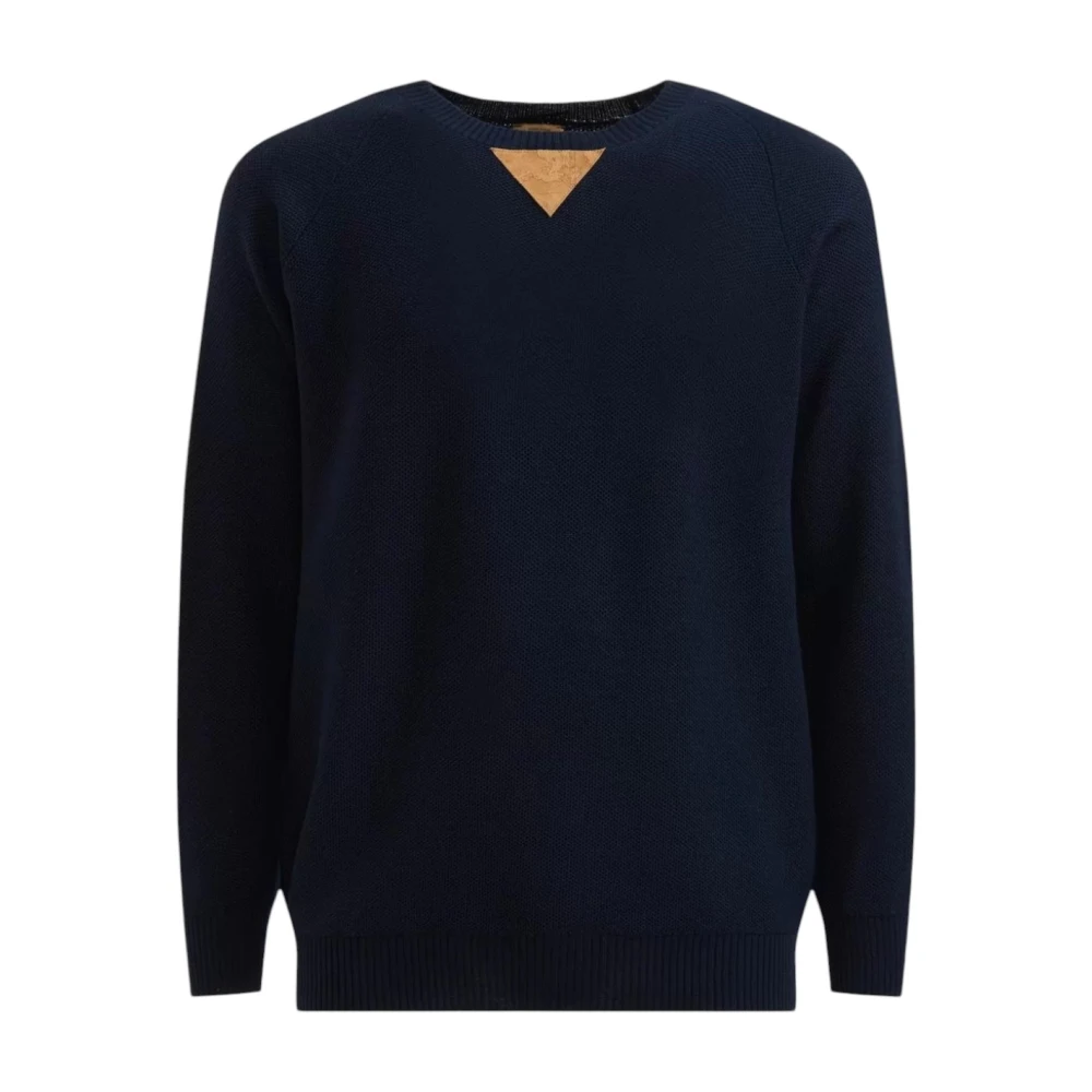 Alviero Martini 1a Classe Blauwe Geo Classic Sweater Blue Heren