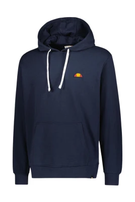 Blå hoodie med patchlogo