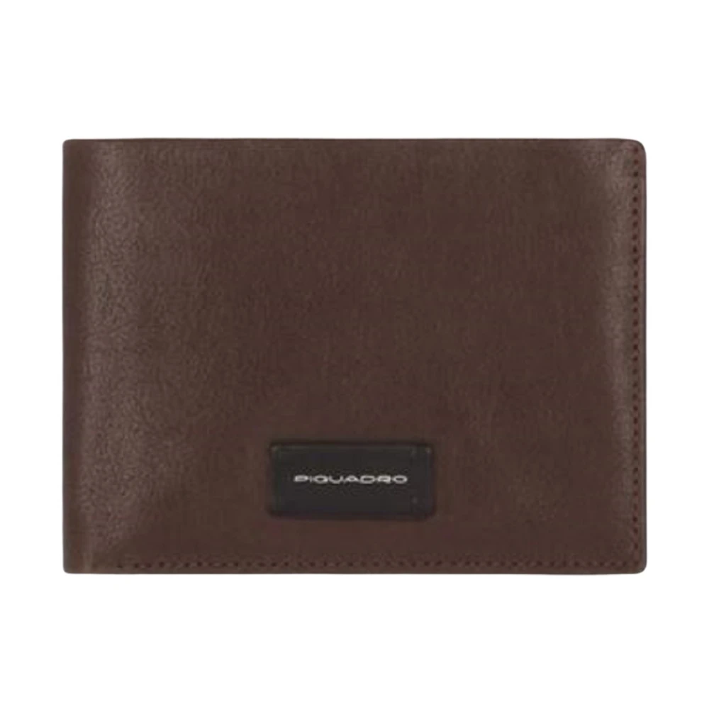 Piquadro Men's Brown Rfid Wallet Dark Horizontal