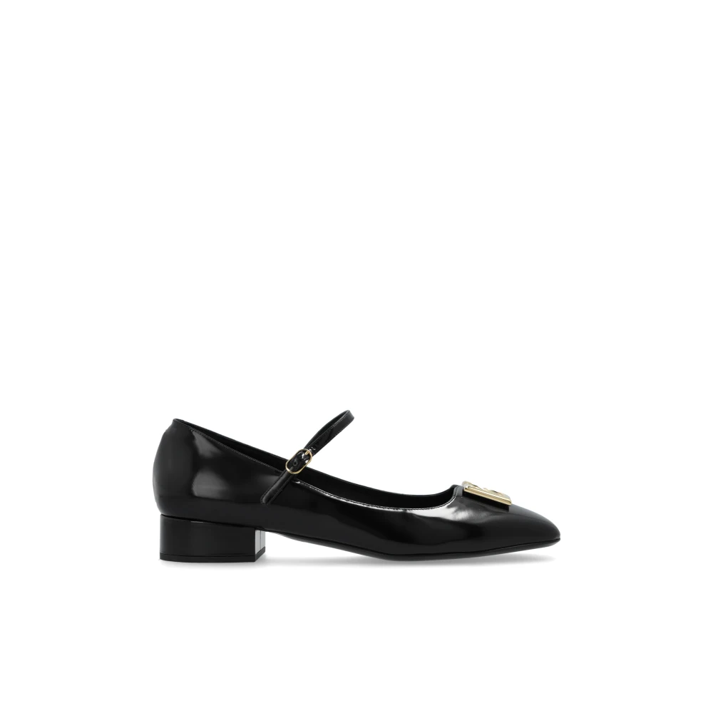 Dolce & Gabbana Vrouw Zwart Schoenen Dames, 39 Eu, Leer, Met Hakken Balletflats Mary Jane