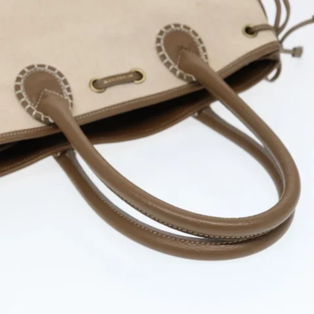Burberry Vintage Pre-owned Canvas handbags Beige Dames