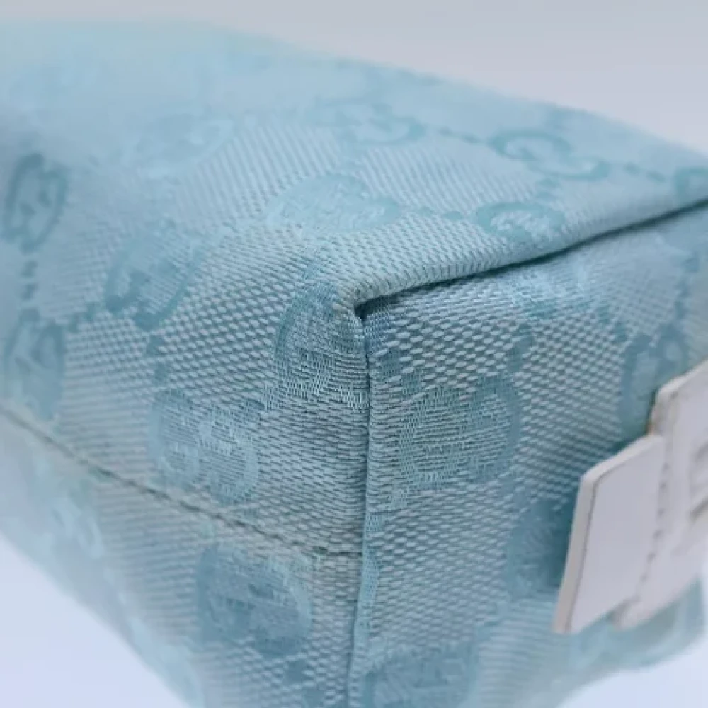 Gucci Vintage Pre-owned Canvas pouches Blue Dames