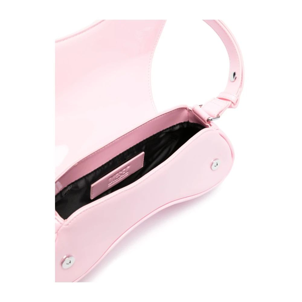 Diesel Roze Omslag Schoudertas Logo-Jacquard Pink Dames
