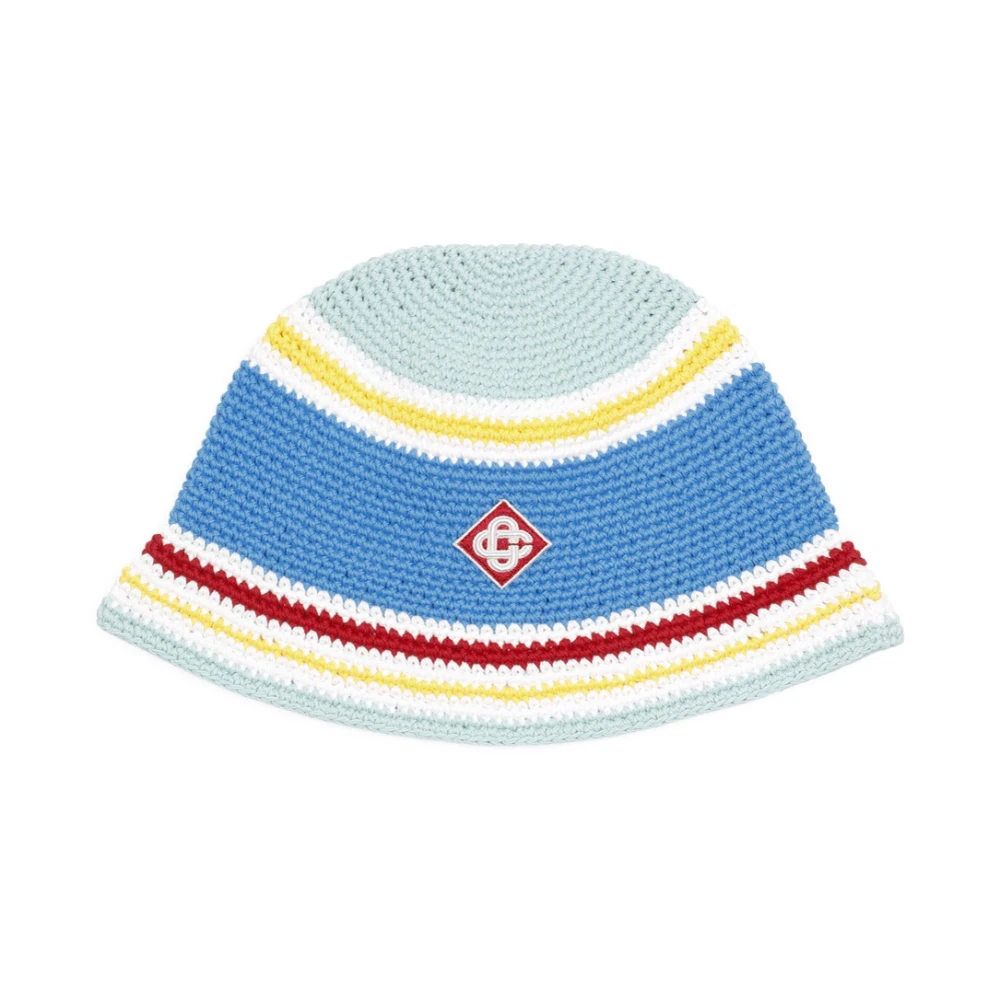 Casablanca Blauwe Multi Gehaakte Wintermuts Multicolor Heren