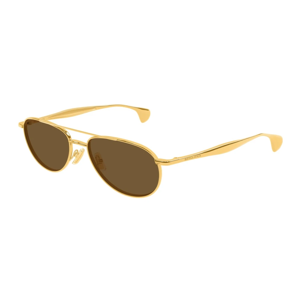 Bottega Veneta Unisex Yellow Sunglasses, 56 Mm, Bv1419s 001 Sunglasses