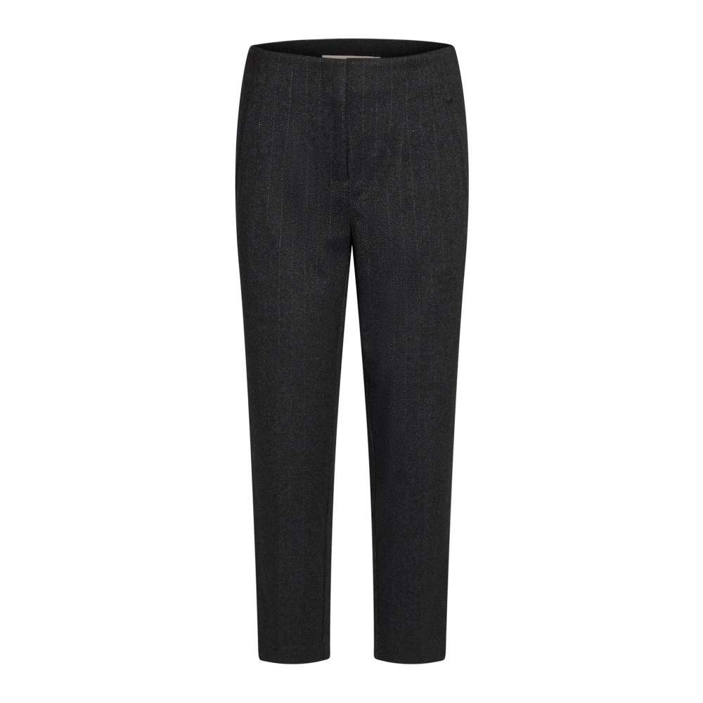 RUE de Femme Elegante hoge taille zwarte broek Black Dames