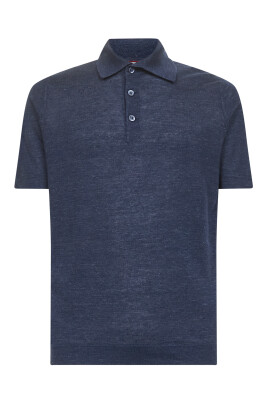 polo-bleu-maille-unie