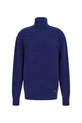 Mörkblå Turtleneck Sweater Kvinna