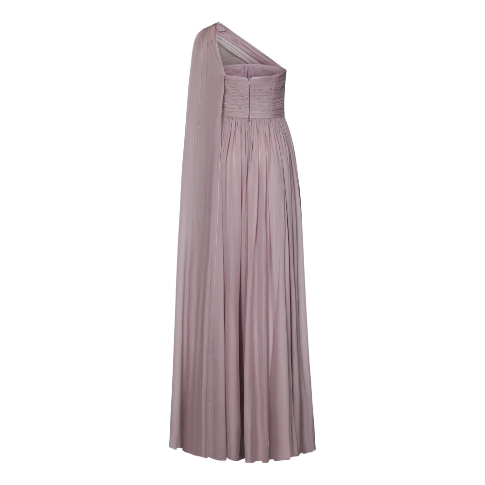 Zuhair Murad Paarse Strapless Chiffon Jurk Versierd Purple Dames