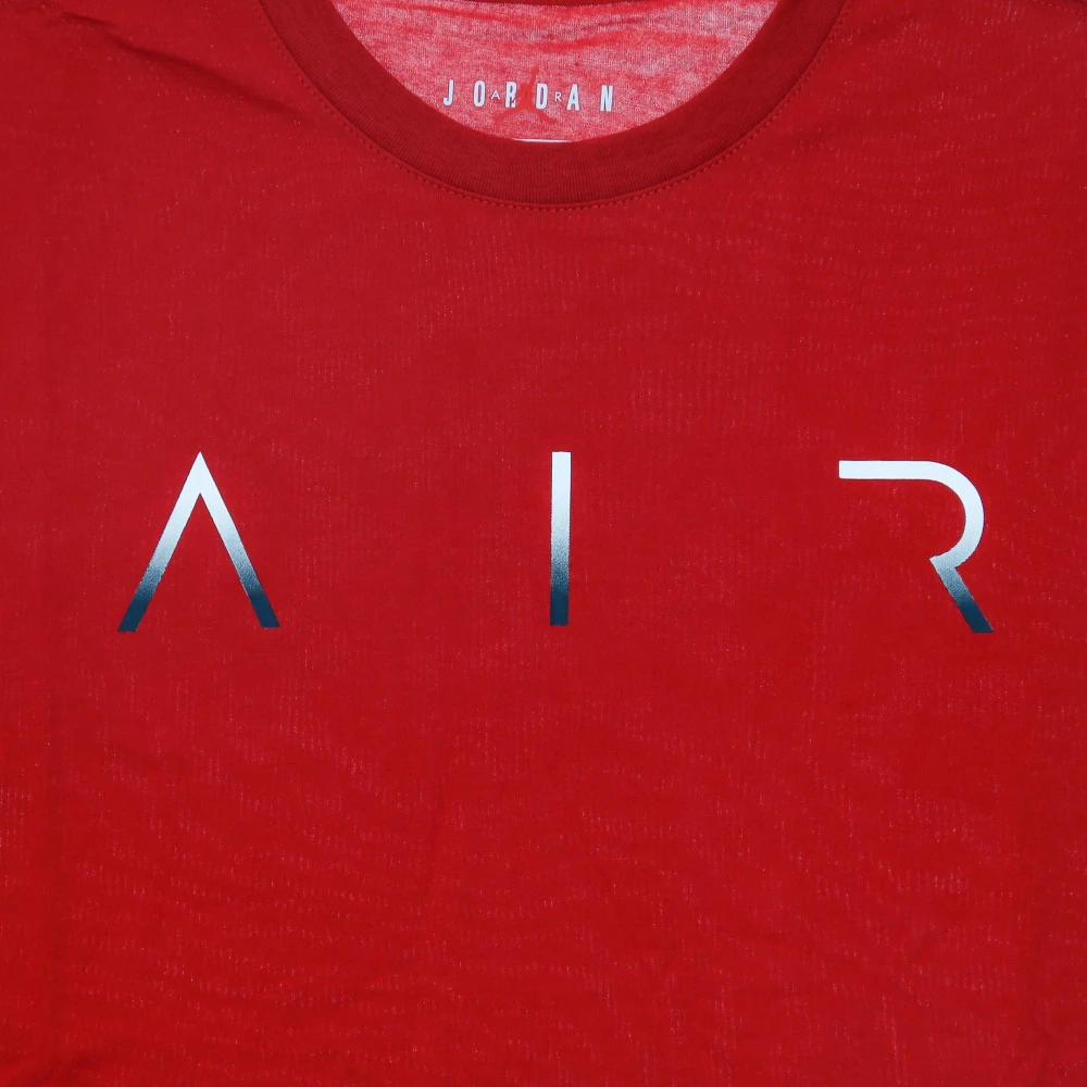 Jordan Rode Air Crew Tee Shirt Red Heren