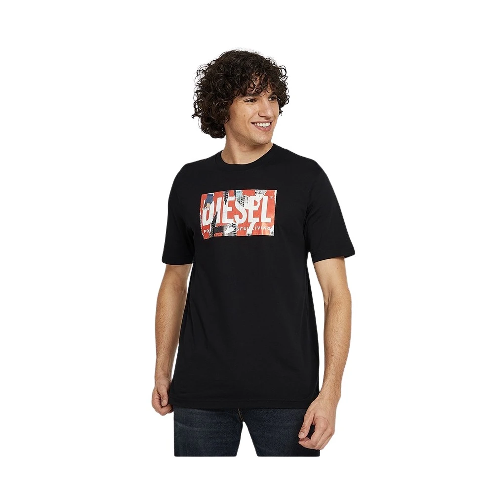 Diesel Men's Black T-Shirts, M, Casual T-Shirt For