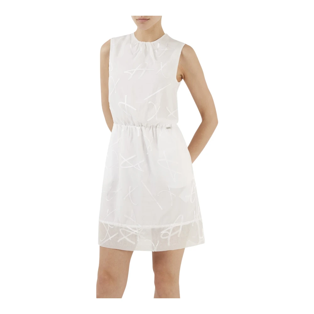 Armani Exchange Donna Bianco - Vestito Logo Jacquard - Dresses - M