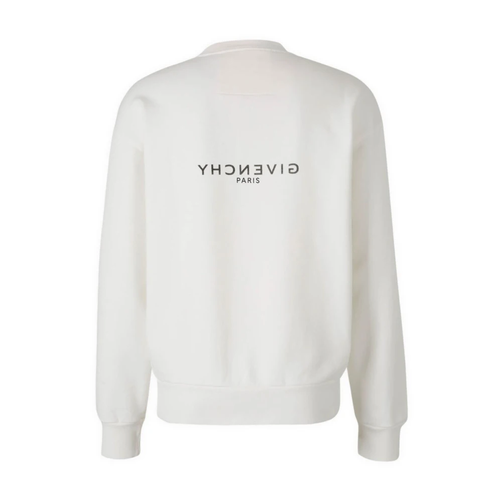 Givenchy Logo Print Sweatshirt Licht Beige White Heren