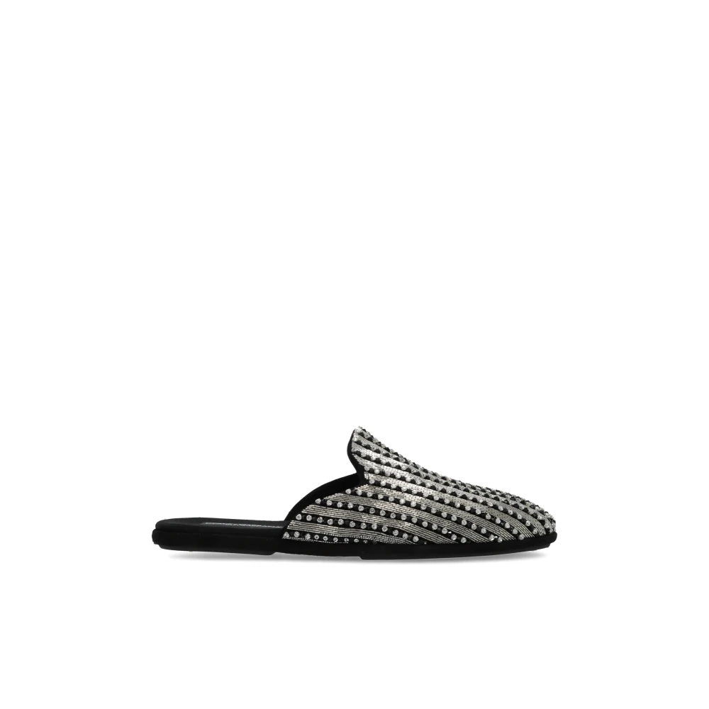 Dolce & Gabbana Mannelijk Grijs Schoenen Heren, 44 Eu, Leer, Schoenen Met Glinsterende Applicaties