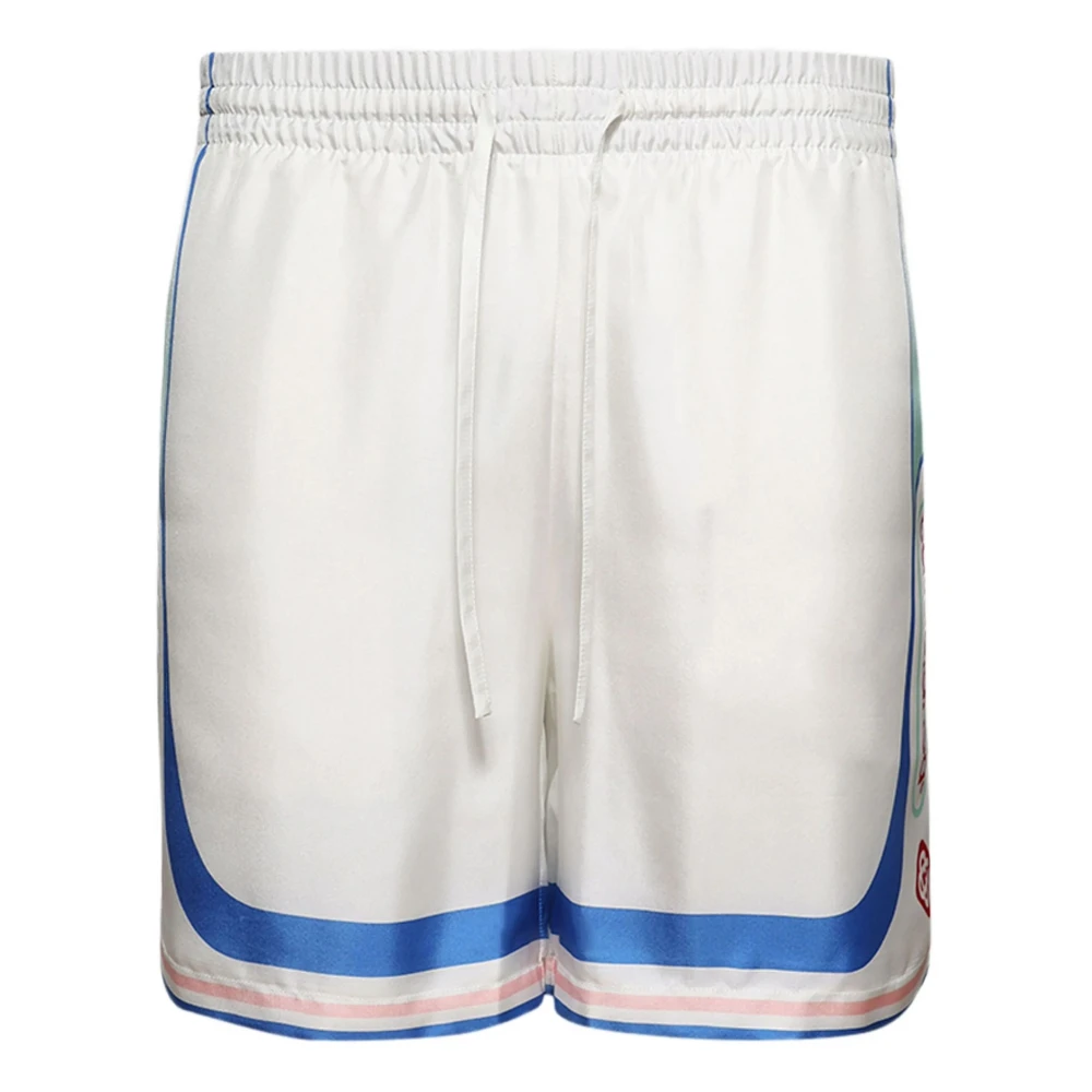 Casablanca Men's White Drawstring Shorts - Casual Shorts - M - Shorts