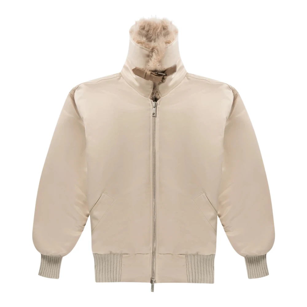 Giorgio Brato Nylon Bomberjack in Cord Beige Heren