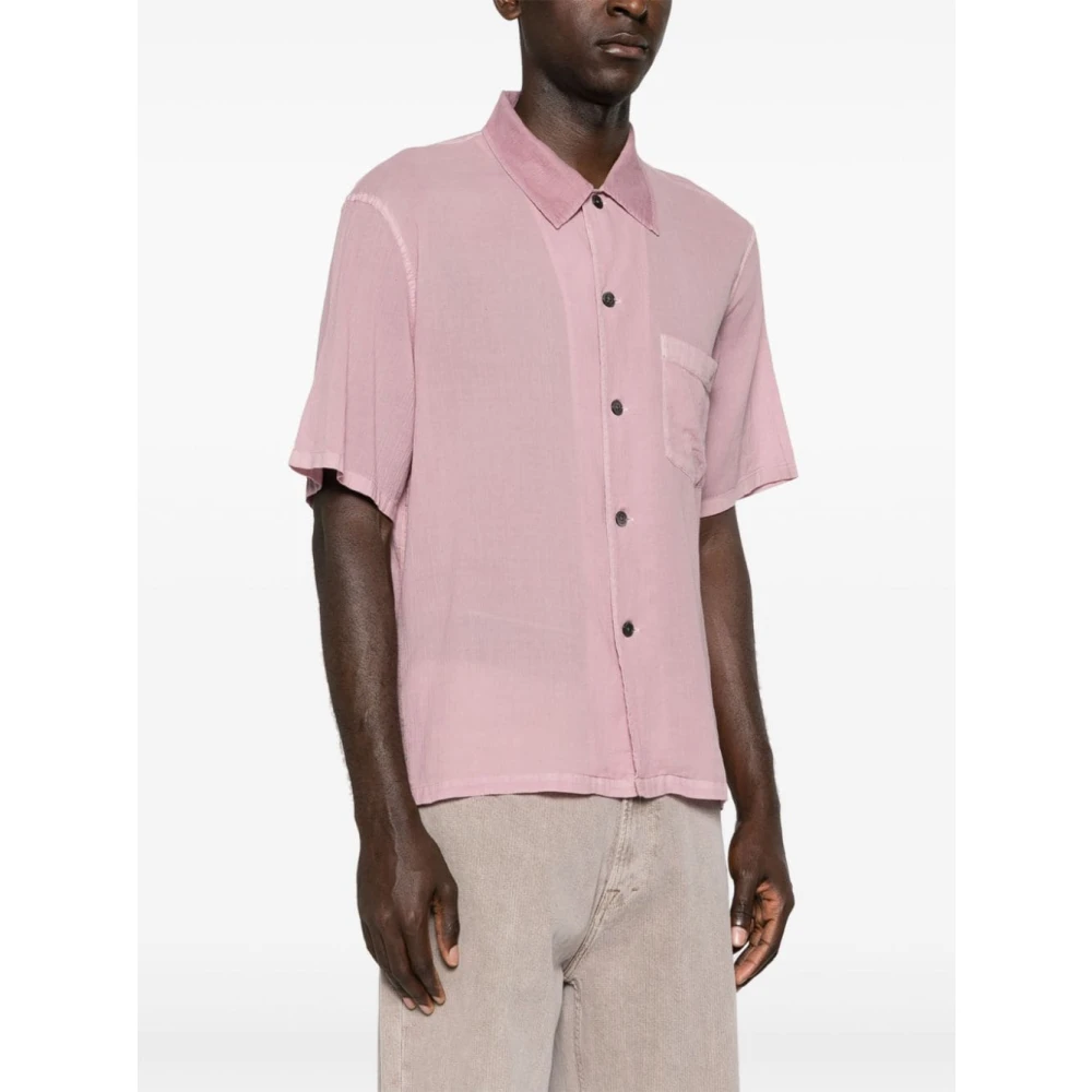 Our Legacy Short Sleeve Shirts Pink Heren