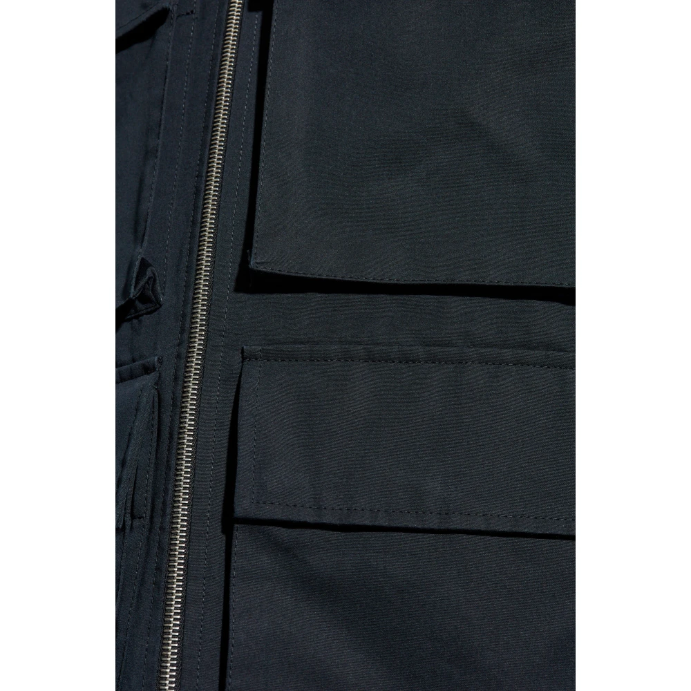 Jil Sander Vest met zijdeafwerking Black Heren