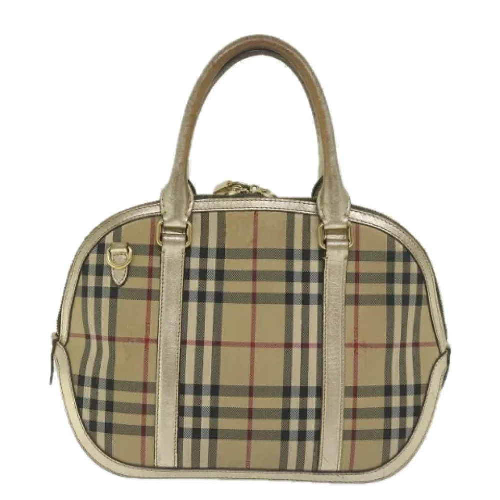 Burberry Vintage Pre-owned Nylon handbags Beige Dames