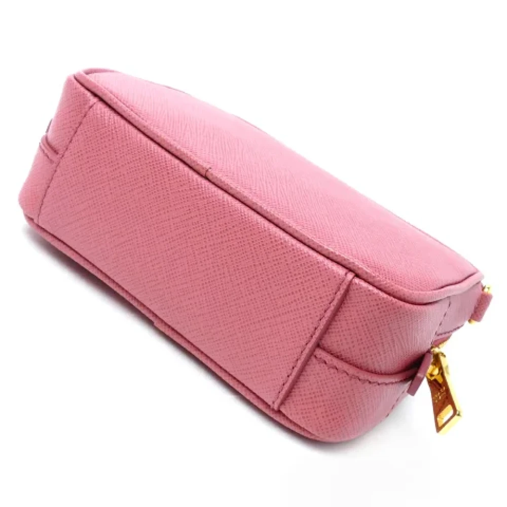 Prada Vintage Pre-owned Leather crossbody-bags Pink Dames