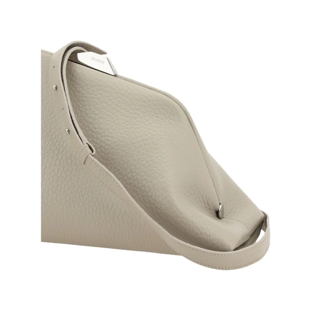 The Attico Geometrische Schoudertas met Magnetische Sluiting Gray Dames
