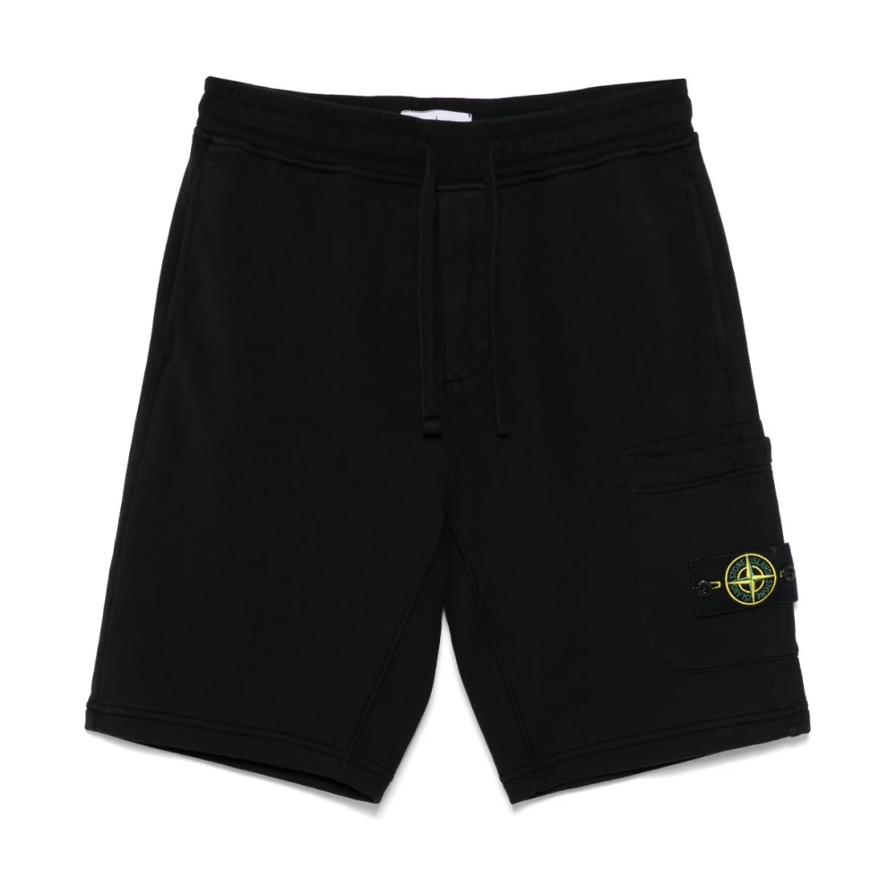 Stone Island Zwarte Shorts voor Stijlvolle Look Black Heren