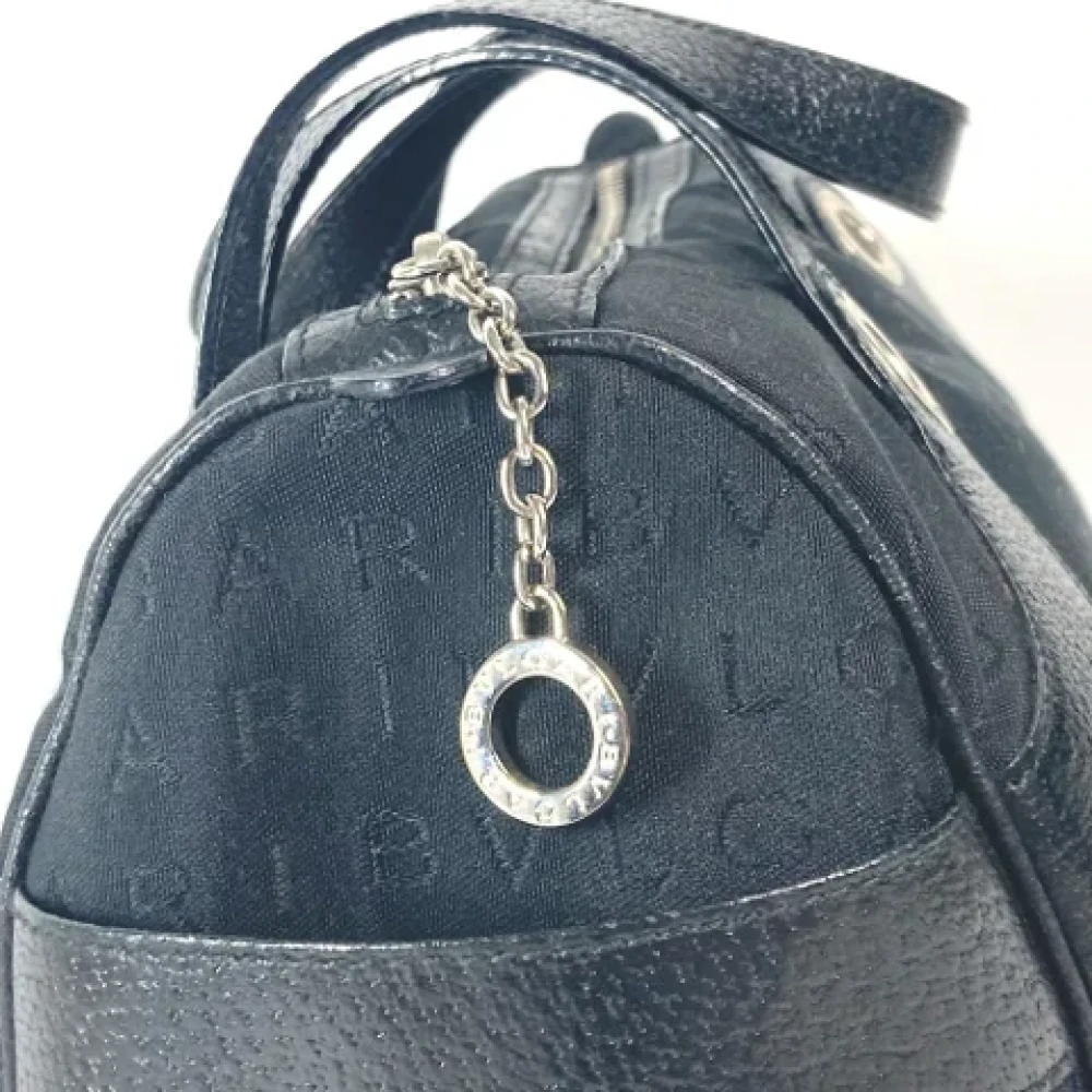 Bvlgari Vintage Pre-owned Canvas handbags Black Dames