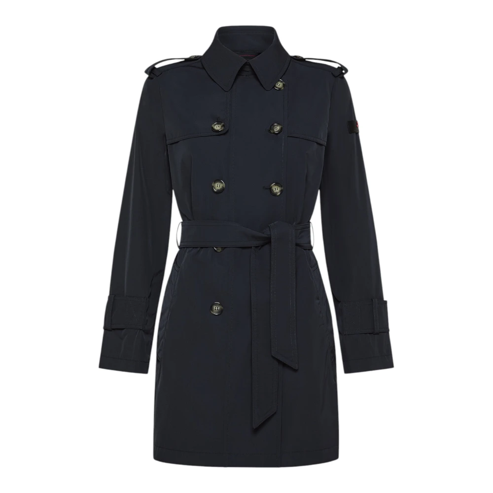 Peuterey Blauwe Parka Dames Modieuze Jas Black Dames